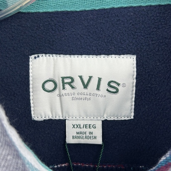 NWT’S Orvis, Pinnacle, Oversized Plaid 100% Bonded Flannel Shacket SZ XXL - Picture 7 of 16